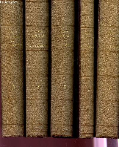 MANUEL DES LOIS DU BATIMENT - EN 5 VOLUMES