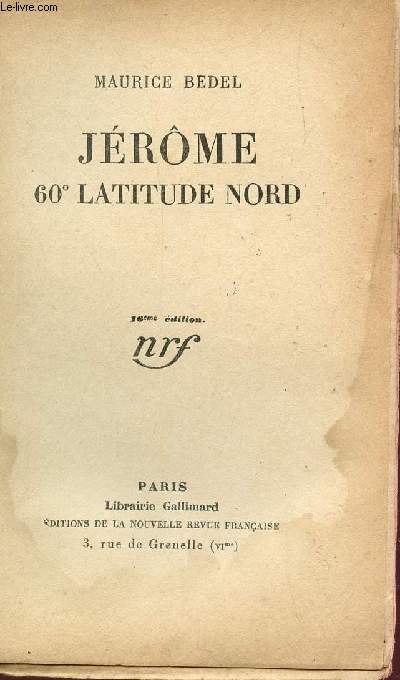 JEROME 60 LATITUDE NORD / 10e EDITION.