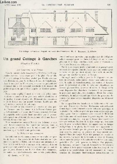 LA CONSTRUCTION MODERNE - N10 - 5 DECEMBRE 1926 / UN GRAND COTTAGE A GARCHES - LES MATERIAUX DU BATIEMENT - ...