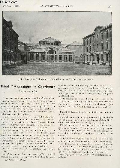 LA CONSTRUCTION MODERNE - N17 - 23 JANVIER 1927 / HOTEL 