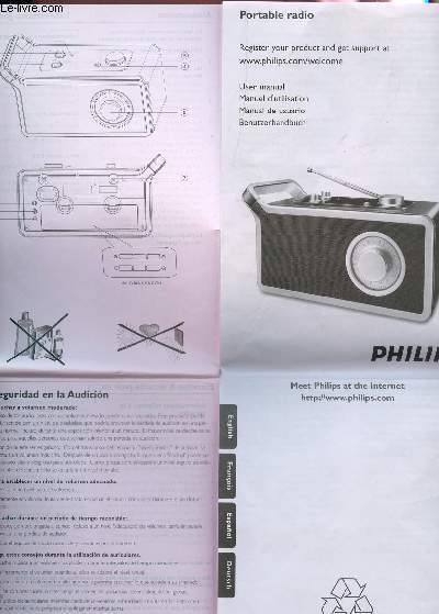 RADIO PORTATIVE PHILIPS AE2730 / MANUEL D'UTILISATION.