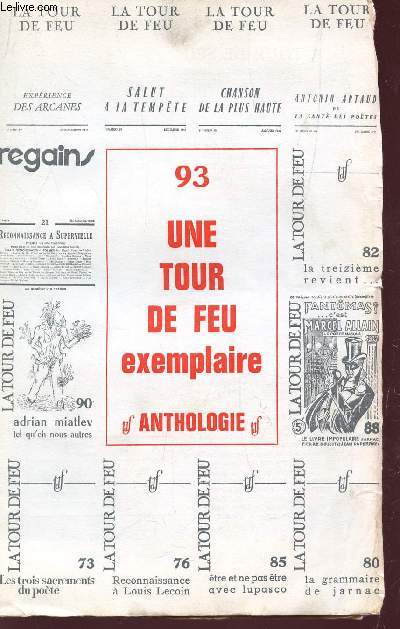 UNE TOUR DE FEU EXEMPLAIRE - ANTHOLOGIE - CAHIER 93 - MARS 1967.
