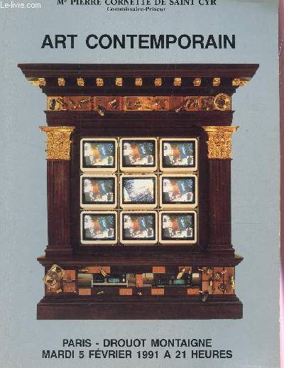 ART CONTEMPORAIN - EXPOSITION A DROUOT MONTAIGNE DU MARDI 5 FEVRIER 1991.