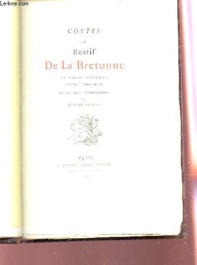 CONTES DE RESTIF DELA BRETONNE - le pied de fanchette ou le soulier couleur de rose.