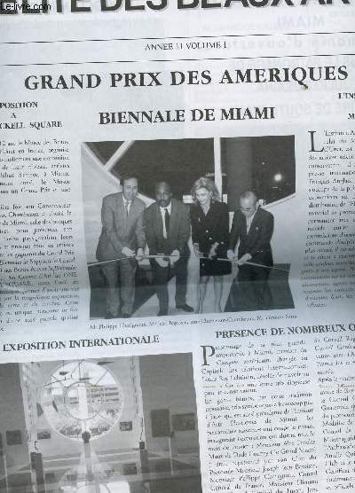 L'ELITE DES BEAUX ARTS - ANNEE 11 - VOLUME 1 / GRAND PRIX DES AMERIQUES - BIENNALE DE MIAMI / KRIE-DAN / JEAN LUC SAILLA / MIGUEL BARBOSA - IRENE ROLEK - DONTE'K HAYES ETC...