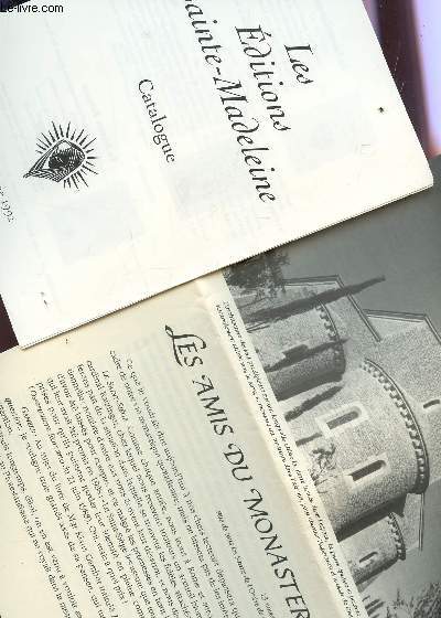 CATALOGUE DES EDITIONS SAINTE MADELEINE - AUTOMNE 1992.