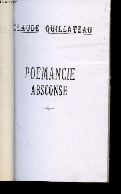 POEMANCIE ABSCONSE.