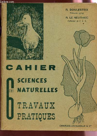 CAHIER SCIENCES NATURELLES - TRAVAUX PRATIQUES / CLASSE 6e.