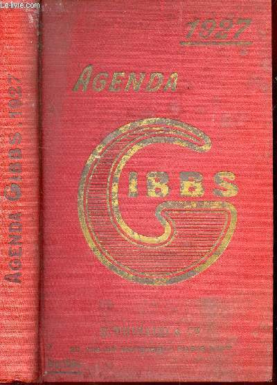 AGENDA GIBBS 1927.
