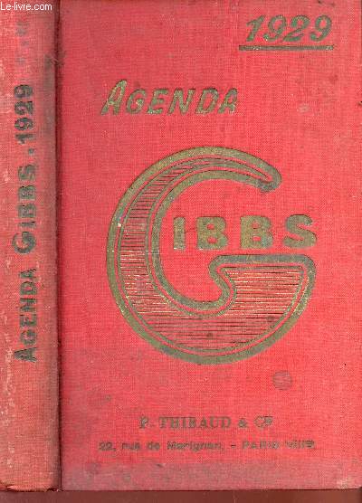 AGENDA GIBBS 1929.