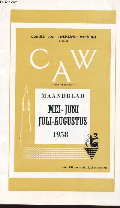 MAADBLAD MEI-JUNI JULI-AUHUSTUS 1958.