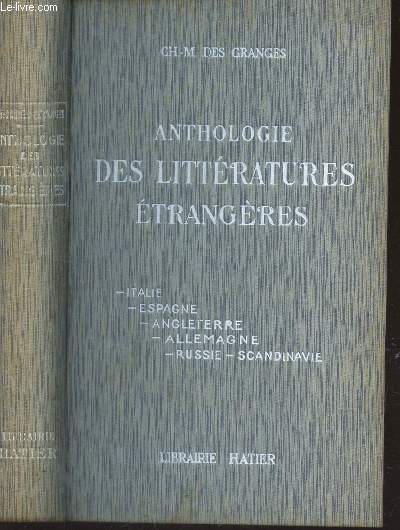 ANTHOLOGIE DES LITTERATURES ETRANGERES -