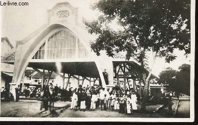 1 PHOTO-CARTE POSTALE EN NOIR ET BLANC DIMENSION 9 X 14 Cm : INDOCHINE : SOCTRANG (COCHINCHINE) POISSONNERIE - en date du 17.01.1949.