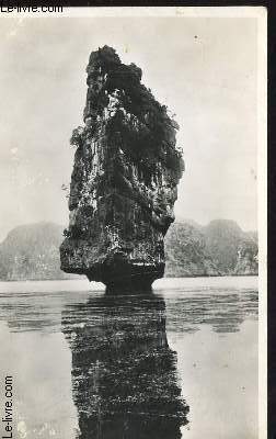 1 PHOTO-CARTE POSTALE EN NOIR ET BLANC DIMENSION 9 X 14 Cm : INDOCHINE :FRANCAISE - BAIE D'ALONG - QUANG-YEN - LE CHANDELIER.