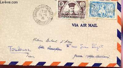 1 ENVELOPPE TIMBREE ET OBLITEREE - EPOQUE VIENT MINH - JUIN 1946 AFFRANCHISSEMENT - TIMBRES POSTES ONDOCHINE ET VIET PAS COURANT.