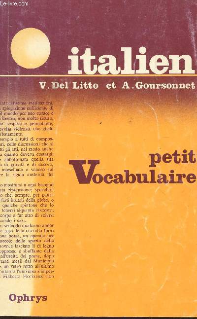 PETIT VOCABULAIRE ITALIEN / COLLECTION 