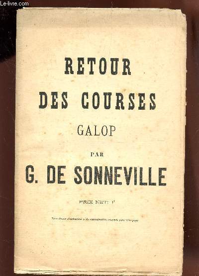 RETOUR DES COURSES - GALOP.