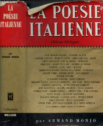LA POESIE ITALIENNE / EDITION BILINGUE.
