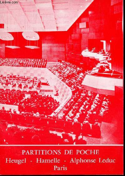 CATALOGUE : PARTITIONS DE POCHE CLASSIQUES, ROMANTIQUES, MODERNES ET CONTEMPORAINES / NOVEMBRE 1981.