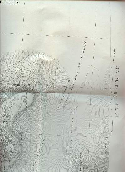 1 CARTE DE LA ROCHELLE EN NOIR ET BLANC DE DIMENSION 54 Cm X 34 Cm / TYPE 1889.