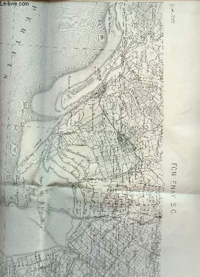 1 CARTE DE FONTENAY S.O. EN NOIR ET BLANC DE DIMENSION 54 Cm X 34 Cm / N141 - TYPE 1889.