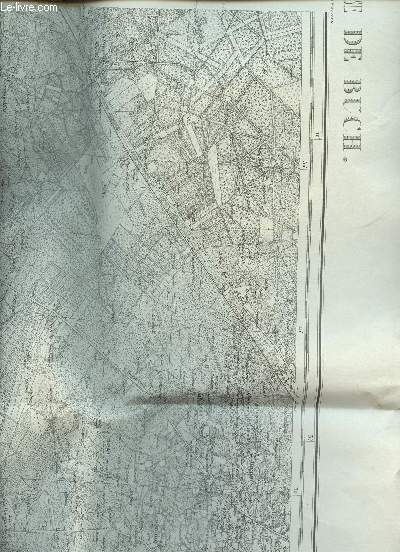 1 CARTE DE LA TESTE DE BUCH EN NOIR ET BLANC DE DIMENSION 50 CM X 70 CM ENVIRON / N191 - TYPE 1889 / CARROYAGE KILOMETRIQUE - PROJECTION LAMBERT - III ZONE SUD.