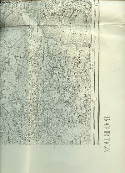 1 CARTE DE BORDEAUX EN NOIR ET BLANC DE DIMENSION 50 CM X 70 CM ENVIRON / N180 - TYPE 1889 / TIRAGE D'OCTOBRE 1941.