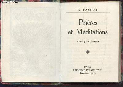 PRIERES ET MEDITATIONS.