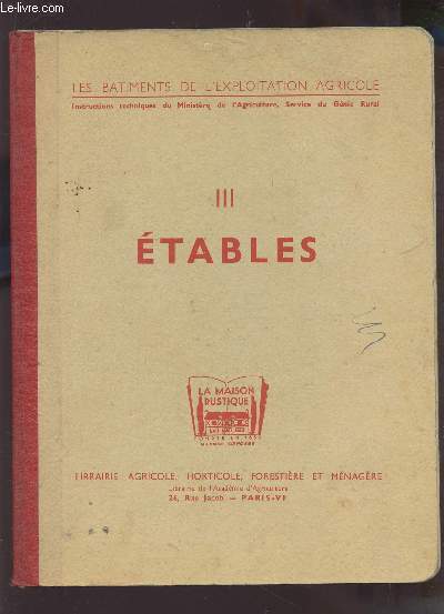 ETABLES - TOME III / COLLECTION 