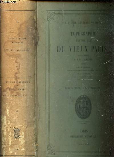 TOPOGRAPHIE HISTORIQUE DU VIEUX PARIS / REGION CENTRALE DE L'UNIVERSITE.