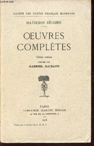 OEUVRES COMPLETES / COLELCTION 