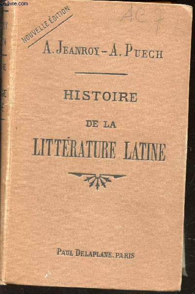 HISTOIRE DE LA LITTERATURE LATINE - VINGT-TROISIEME EDITION.