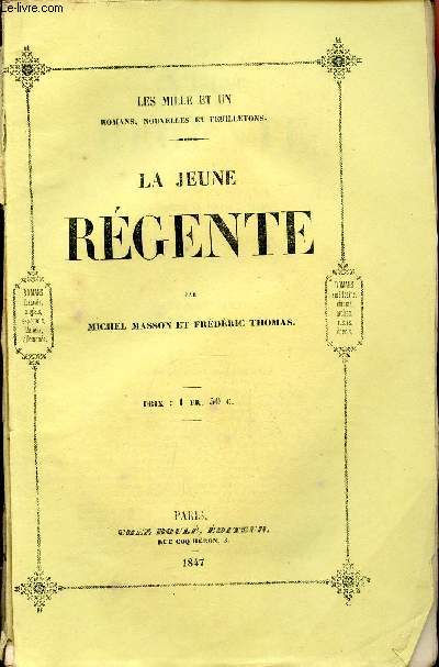 LA JEUNE REGENTE / COLLECTION 