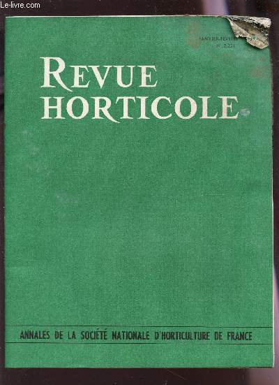 REVUE HORTICOLE - JANVIER-FEVRIER 1963 - N2.251 / LES HYBRIDES F1 - ESSAI DE DETERMINATION THEORIQUE (CALCUL) DE L'ECLAIRAGE NATUREL RECU PAR LES CONTRUCTIONS HORTICOLES (SUITE) ....