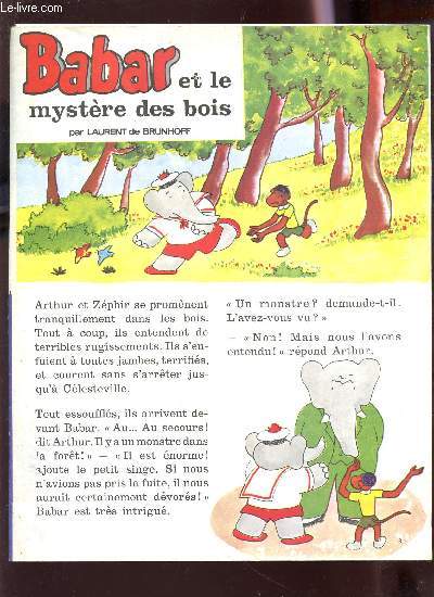 JOURNAL DE BABAR : BABAR ET LE MYSTERE DES BOIS.