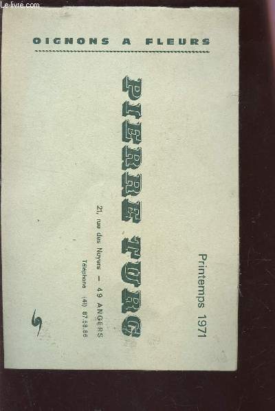 BROCHURE TURC PIERRE 