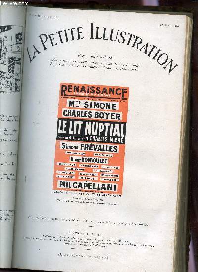 LA PETITE ILLUSTRATION - N283 - THEATRE N162 - 17 AVRIL 1926 / LE LIT NUPTIAL - PIECE EN QUATRE ACTES.