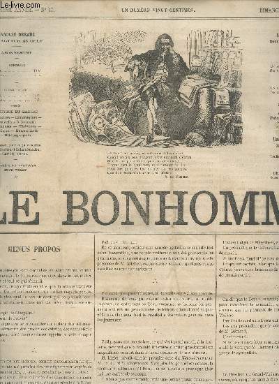 LE BONHOMME - 2e ANNEE - N47 - 5 FEVRIER 1865 / MENUS PROPOS - LES CAPRICES DE ROSINE - LE CARNET DU BAL - LOLA DE M. DUPUC - LE MARIAGE DE FIGARO ETC....