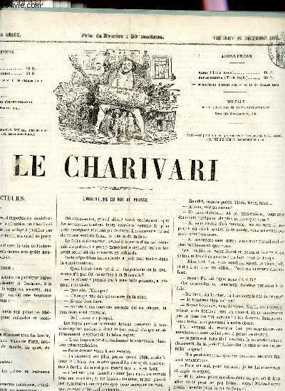 LE CHARIVARI - 34e ANNEE - 29 DECEMBRE 1865 / AUX LECTEURS - L'ARGENTERIE DU ROI DE PRUSSE - LE PERE HYACINTHE - LES CHAUVINISMES .
