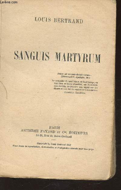 SANGUIS MARTYRUM.