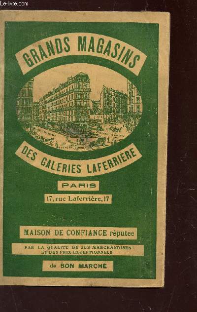 GRANDS MAGASINS DES GALERIES LAFERRIERE - CATALOGUE.