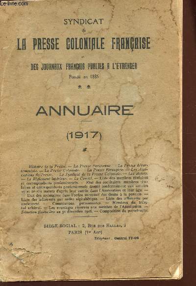 ANNUAIRE (1917) .