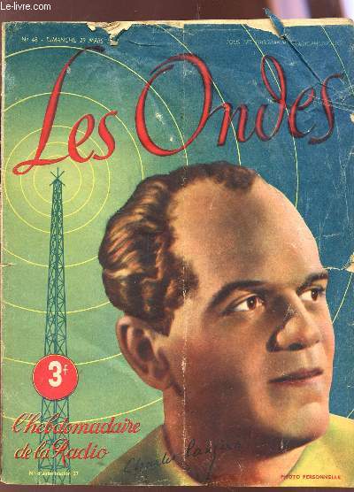 LES ONDES, l'hebdomadaire de la Radio / N48 - 29 MARS 1942 / Jacqueline MOREAU / 