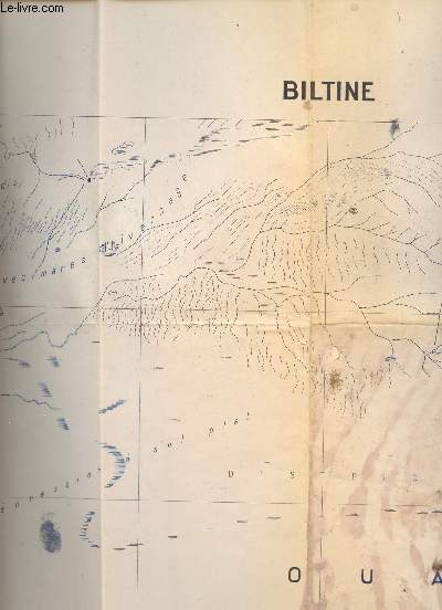 1 CARTE DEPLIANTE EN COULEUR DE BILTINE - (CROQUIS PROVISOIRE - S.G. A.E.F. CAMEROUN) - ND 34 XV - ABECHE / DE DIMENSION 60 Cm X 70 Cm - Echelle 1/120000e.