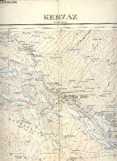 1 CARTE DEPLIANTE EN COULEURS DE KERZAZ - COLOMB - BECHAR / FEUILLE N.H.30. S.E. / ECHELLE : 1/500000 - AFRIQUE -