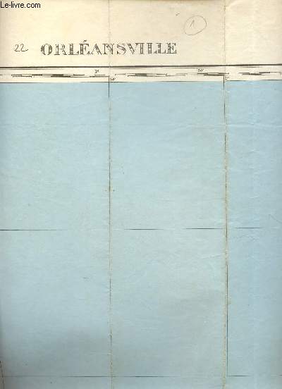 1 CARTE DEPLIANTE EN COULEURS DE OLEANSVILLE - AFRIQUE / FEUILLE N.J.31. S.0. / ECHELLE : 1/500000 .