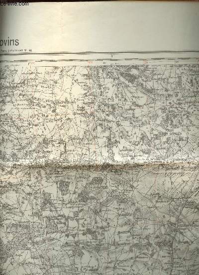 1 CARTE DEPLIANTE EN NOIR ET BLANC DE PROVINS - FRANZ. EINHEITSBLATT N66 / MABSTAB 1 : 80.000 - DIMENSION 65 CmX 95 Cm ENVIRON.