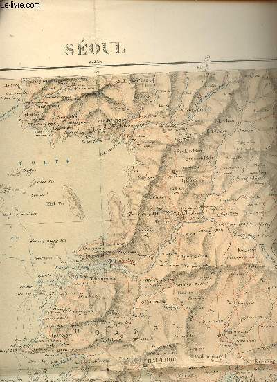 1 CARTE DEPLIANTE EN COULEURS DE SEOUL - FEUILLE 40 N 126E - DE DIMENSION 58 Cm X 80 Cm ENVIRON / ASIE 1.000.000e.