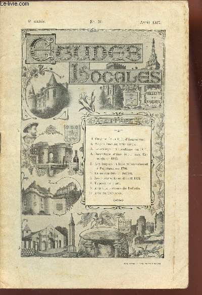 ETUDES LOCALES - N70 - Avril 1927 - 8e anne / Origine de la ville d'Angouleme - Augouleme au CVIIe siecle - Le college d'Angouleme en 1815 - etc....