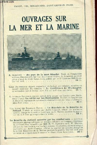 CATALOGUE : OUVRAGES SUR LA MER ET LA MARINE.